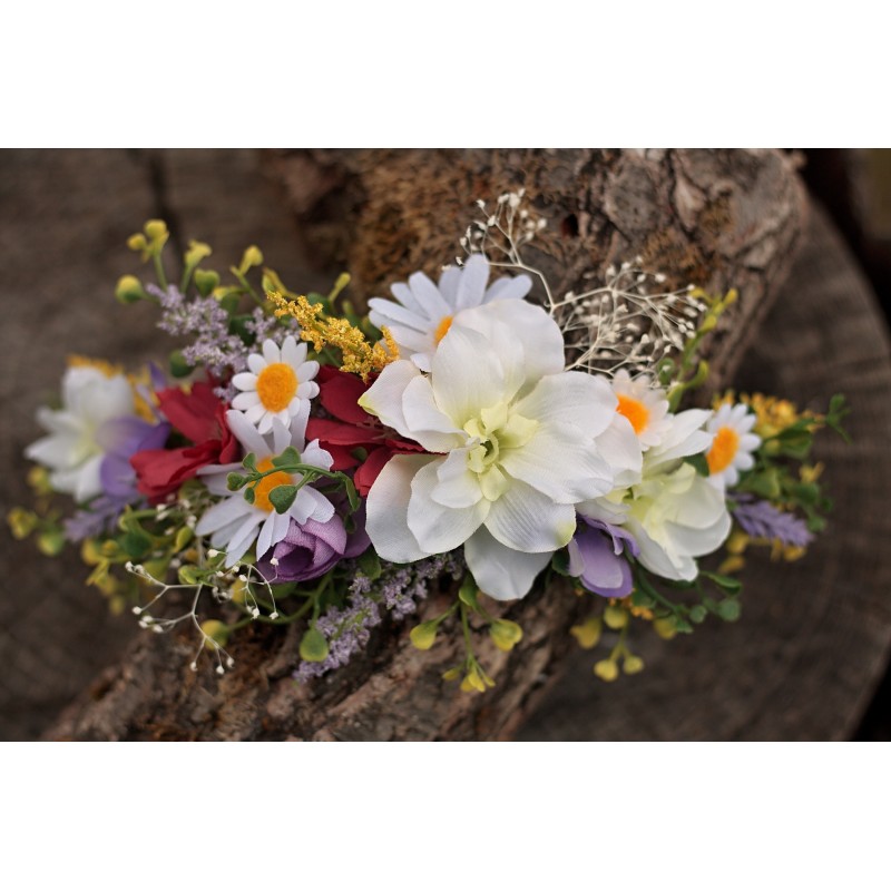 Floral, flower half head wreath, hair wreath, crown