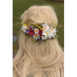 Floral, flower half head wreath, hair wreath, crown