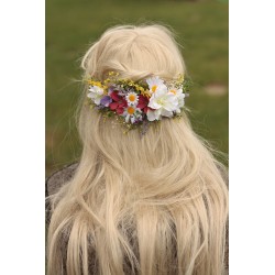 Floral, flower half head wreath, hair wreath, crown