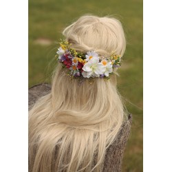 Floral, flower half head wreath, hair wreath, crown