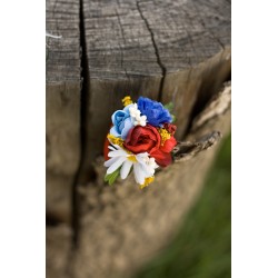 Květinová gumička - náramek na ruku "Veselo muziko"