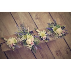 Floral, flower hair comb