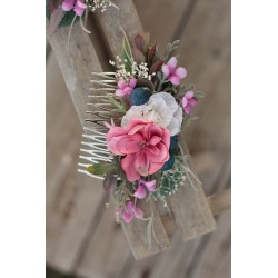 Floral, flower hair comb