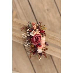 Floral, flower hair comb