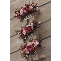 Floral, flower hair comb