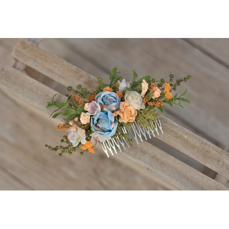 Floral, flower hair comb