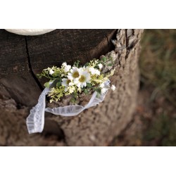 Květinový podvazek pro nevěstu "Sedmikráska"
