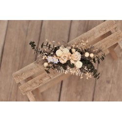 Floral, flower hair comb