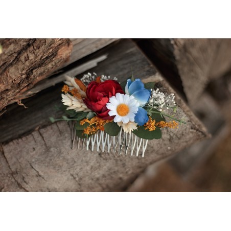 Floral, flower hair comb