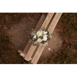 Floral, flower hair comb