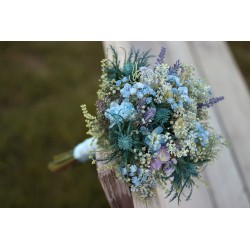 Svatební kytice pro nevěstu "Modrý závoj"