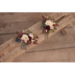 Floral flower hair clip, pin