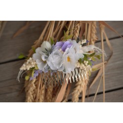 Floral, flower hair comb