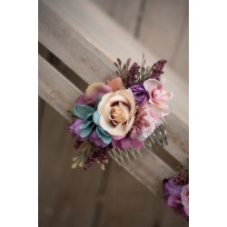 Floral, flower hair comb