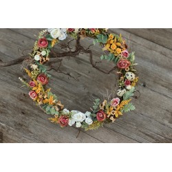 Spring flower door wreath