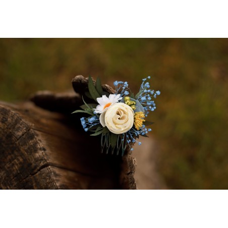 Floral, flower hair comb