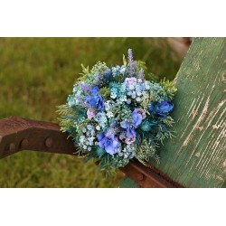 Svatební kytice pro nevěstu "Modrý závoj IV."