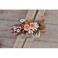 Floral, flower hair comb