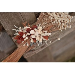 Floral, flower hair comb