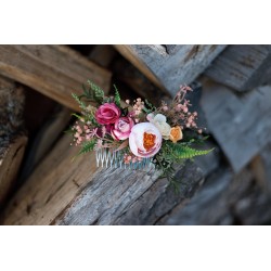 Floral, flower hair comb