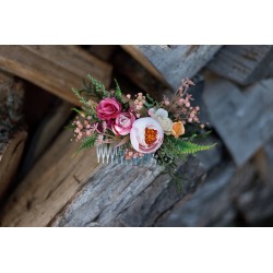 Floral, flower hair comb