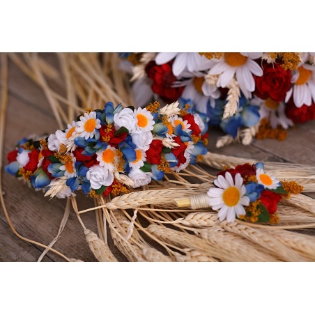 Floral, flower half head wreath, hair wreath, crown