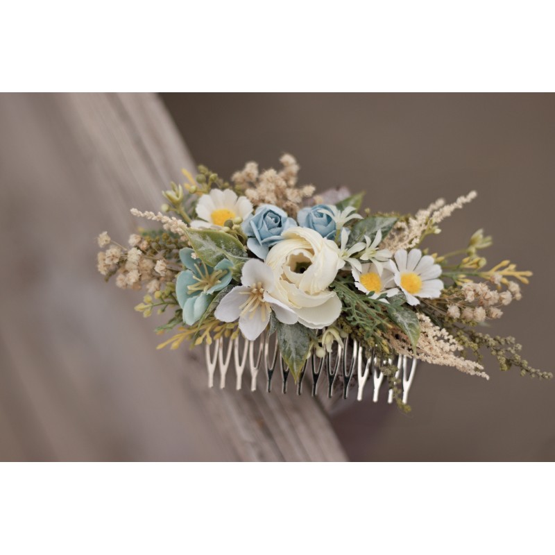 Floral, flower hair comb