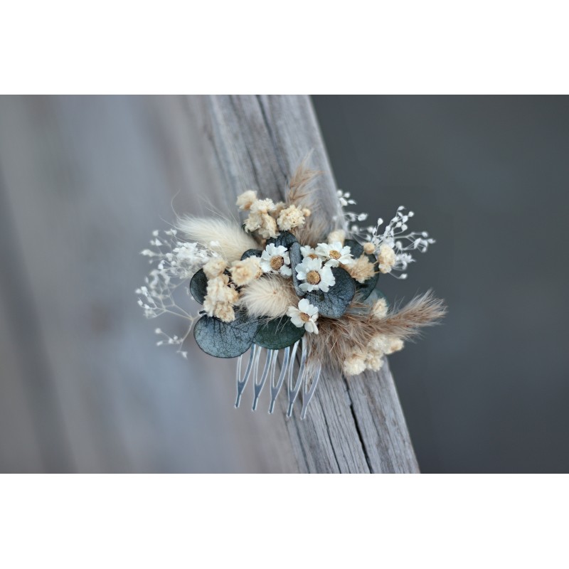 Floral, flower hair comb