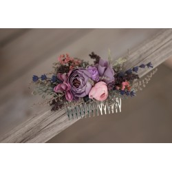 Floral, flower hair comb