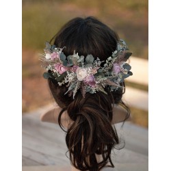 Floral, flower half head wreath, hair wreath, crown