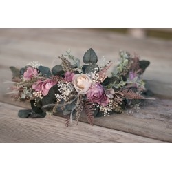 Floral, flower half head wreath, hair wreath, crown