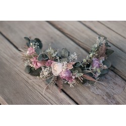 Floral, flower half head wreath, hair wreath, crown