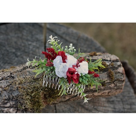 Floral, flower hair comb