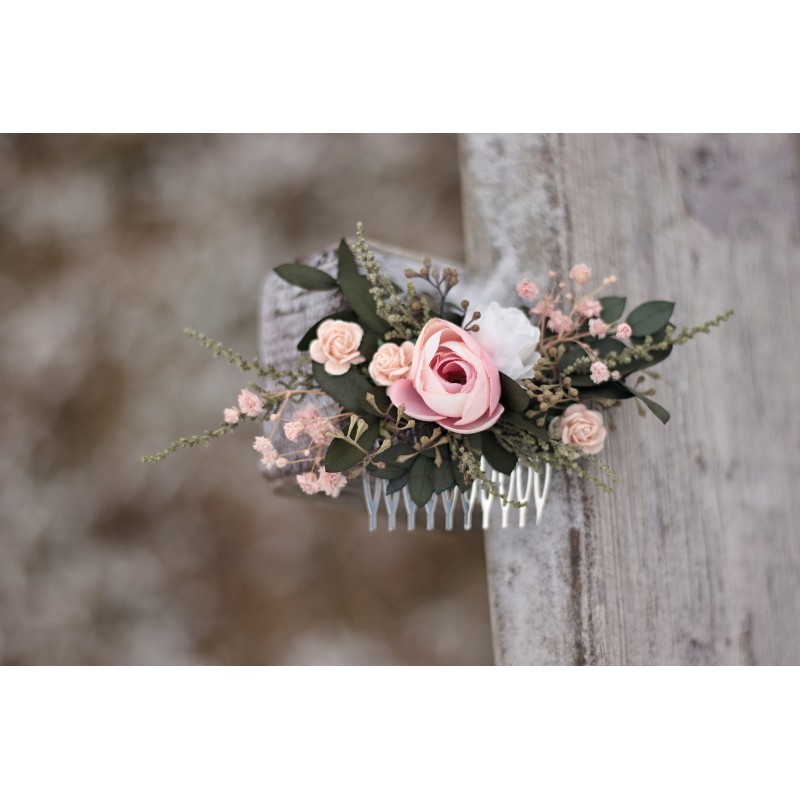 Floral, flower hair comb