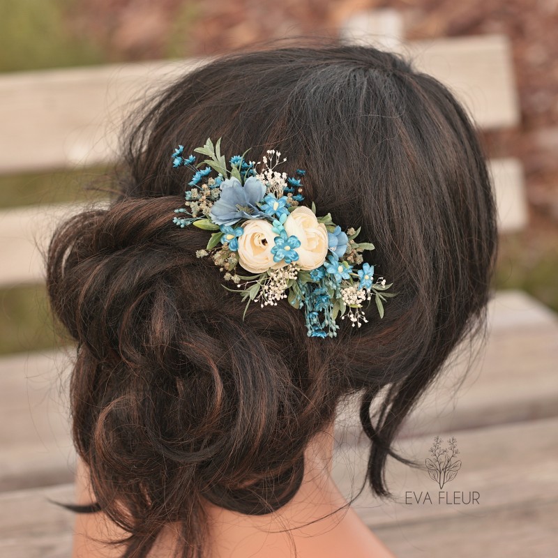 Floral, flower hair comb