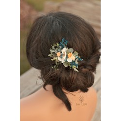 Floral, flower hair comb