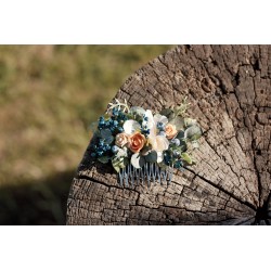 Floral, flower hair comb