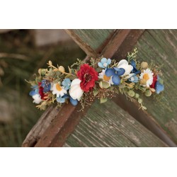 Floral, flower half head wreath, hair wreath, crown