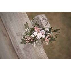 Floral, flower hair comb