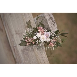 Floral, flower hair comb