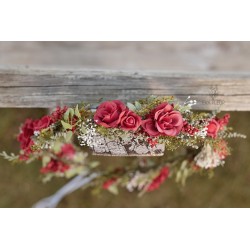 Floral, flower half head wreath, hair wreath, crown