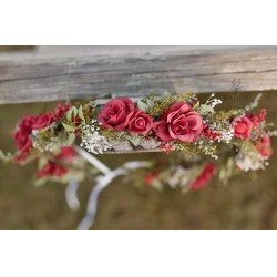 Floral, flower half head wreath, hair wreath, crown