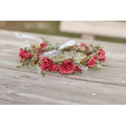 Floral, flower half head wreath, hair wreath, crown