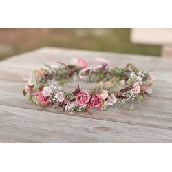 Floral, flower half head wreath, hair wreath, crown