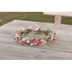 Floral, flower half head wreath, hair wreath, crown