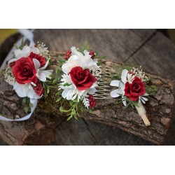 Floral, flower hair comb