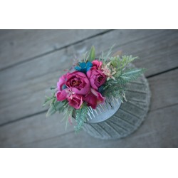 Floral, flower hair comb